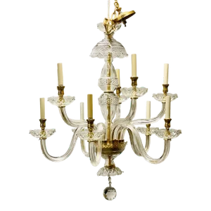 A Murano Style Chandelier, Waterford Style .
