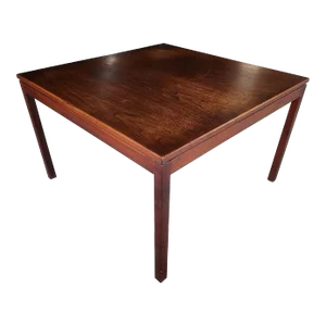 1960s Jens Risom Design Large Side/Corner Table in Walnut Wood