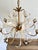 Italian Masca White Tole and Gilt Metal 8-Light Chandelier, 1970s For Sale - Image 13 of 18