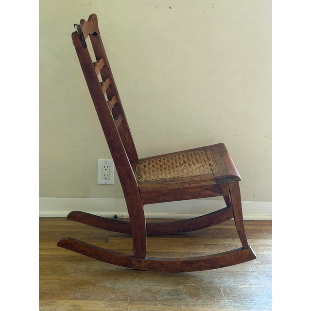 American Antique Wave Design Small or Child Rocking Chair For Sale - Image 3 of 15