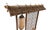 Brown Vintage Japanese Burnt Bamboo Floor Lamp With Lattice Frame 22" H For Sale - Image 8 of 8