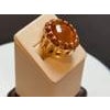 42 Carat Natural Oval Citrine Cocktail Ring in 14 Karat Yellow Gold, Estate For Sale - Image 16 of 18