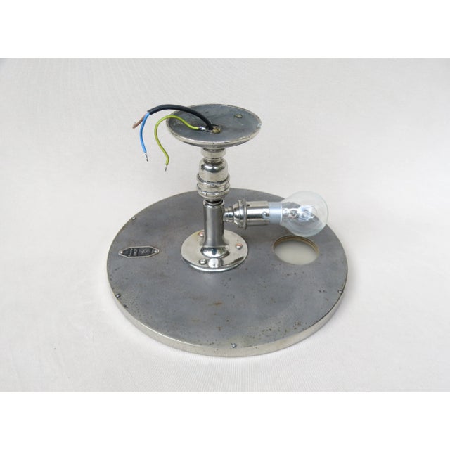 French Art Deco Nickel Le Mirophar Wall Mirrors with Magnifying Element & Light from Brot, Set of 2 For Sale - Image 17 of 18