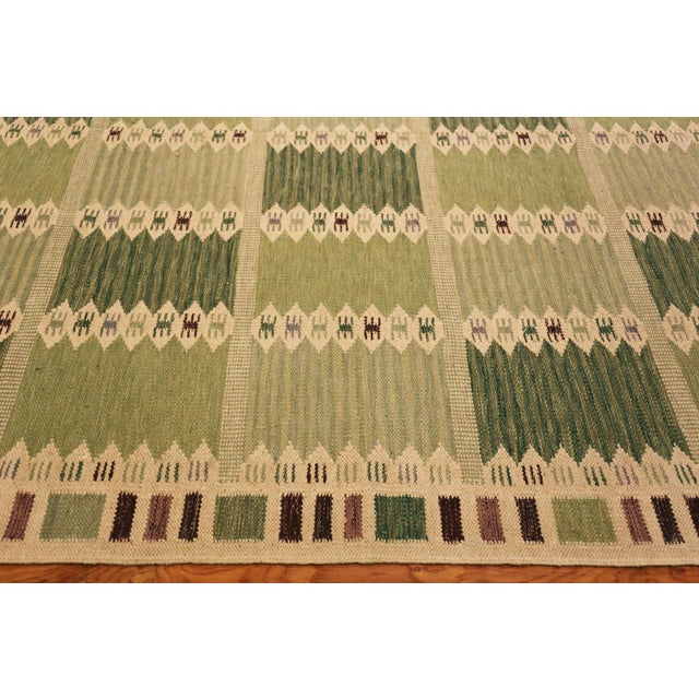 Early 21st Century Swedish Geometric Kilim Rug For Sale - Image 5 of 5