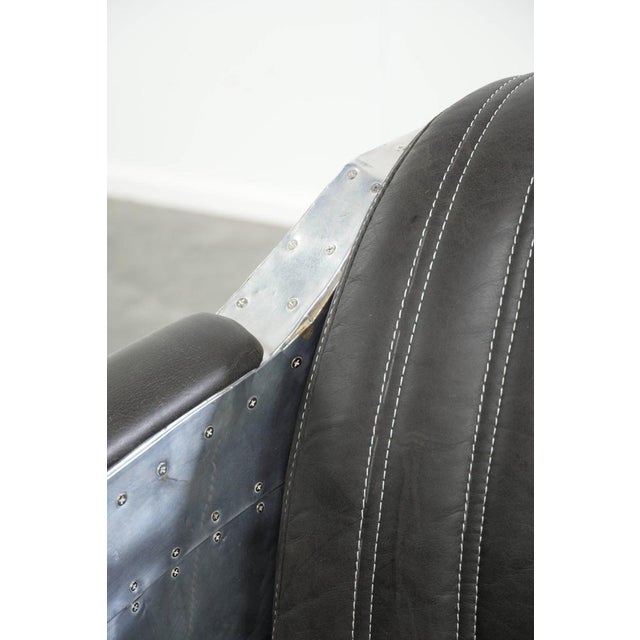 Industrial Black Cowhide Aviator Chairs, Set of 2 For Sale - Image 11 of 17