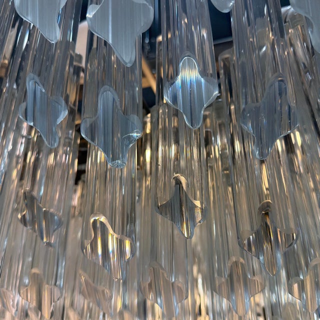 Metal Camer Mid-Century Modern Blown Chandelier For Sale - Image 7 of 9