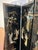 Mid-20th Century Chinese Black Lacquer 4-Panel Room Divider Screen With Carved Soapstone & Mother-of-Pearl Inlay For Sale - Image 4 of 9