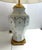 French Vintage Fleur De Lis Porcelain Table Lamps Pair For Sale - Image 3 of 11