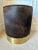 Postmodern Vintage Hair-on-Hide & Brass Plinth Stool /Ottoman by Arteriors For Sale - Image 3 of 11