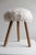 1960s Mid-Century Danish Tripod Stool in Beech & Lambswool, 1960s For Sale - Image 5 of 10