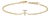 10K Yellow Gold Diamond Accent "T" Initial Charm and Link Bracelet For Sale