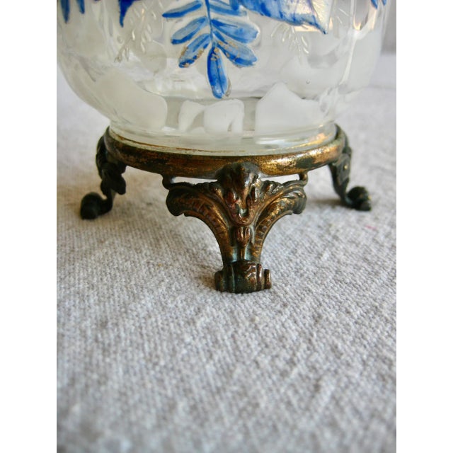 Late 19th Century French Art Nouveau Vase With a Enameled Bird For Sale - Image 10 of 10