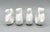 Vintage White Ceramic Bow Napkin Rings — Coastal / Traditional / Hollywood Regency - Set of 4 For Sale In Houston - Image 6 of 9