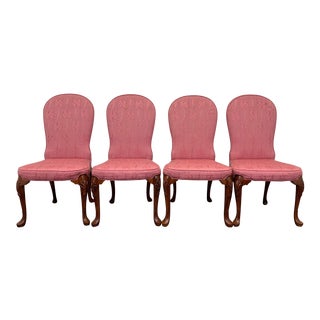 John Widdicomb Queen Anne Style Dining Parsons Side Chairs - Set of 4