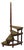 Spiral Library Steps with Tooled Green Leather Treads, 1920 For Sale