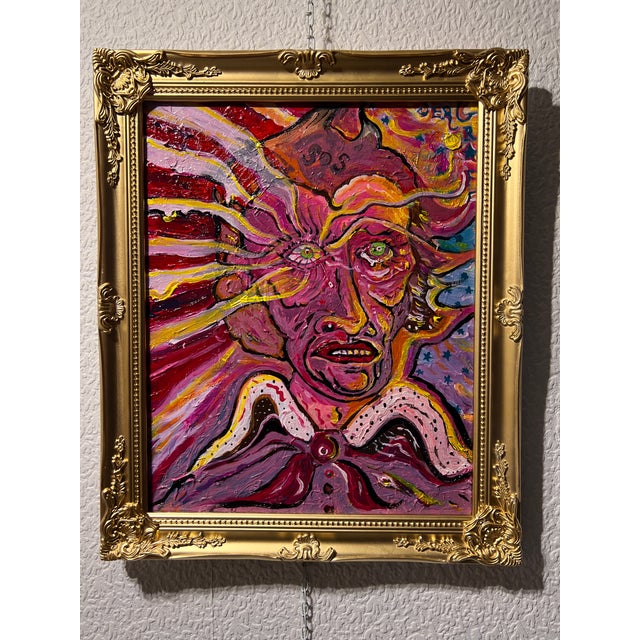 Textile Original Painting on Canvas, Abstract by Serg Graff, "Save Our Souls", Coa For Sale - Image 7 of 12