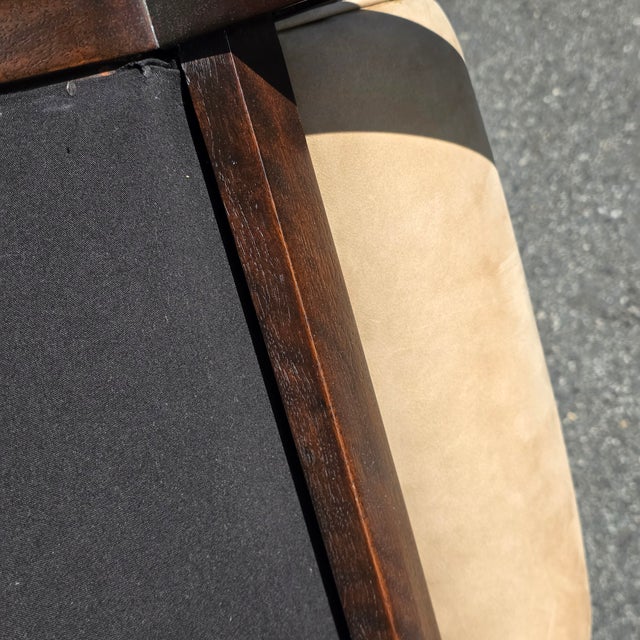 Brown Kerry Joyce for Dessin Fournir Regency Style Mahogany Scroll-End Upholstered Bench For Sale - Image 8 of 8
