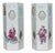 19th Century Chinese Famille Rose Wushuang Pu Porcelain Hexagonal Vases, Set of 2 For Sale