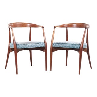 Lawrence Peabody Mid Century Armchairs - Pair For Sale