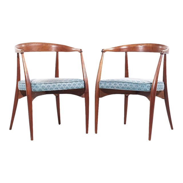 Lawrence Peabody Mid Century Armchairs - Pair For Sale