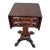 19th Century Mahogany Empire Drop Leaf End Table Hand Carved For Sale
