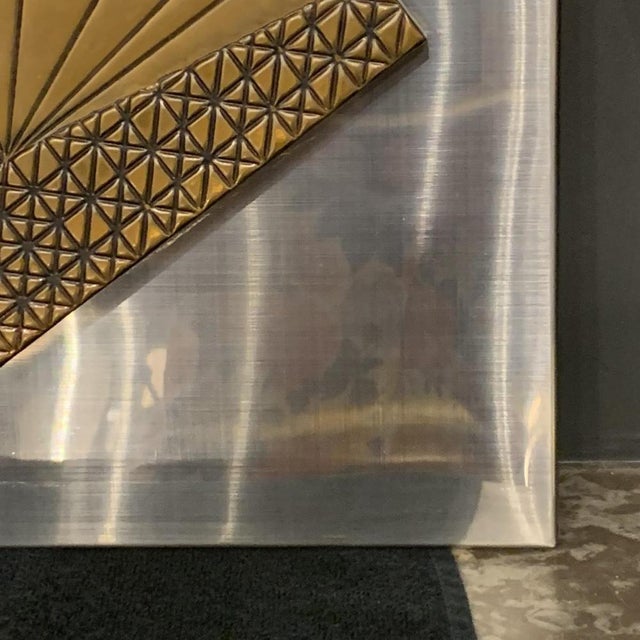 Abstract Brutalist Brass Wall Sculpture, 1970s For Sale - Image 12 of 17
