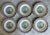 Set of 6 vintage bone china salad plates made in England by Royal Albert in the "Silver Birch" pattern. The plates feature...