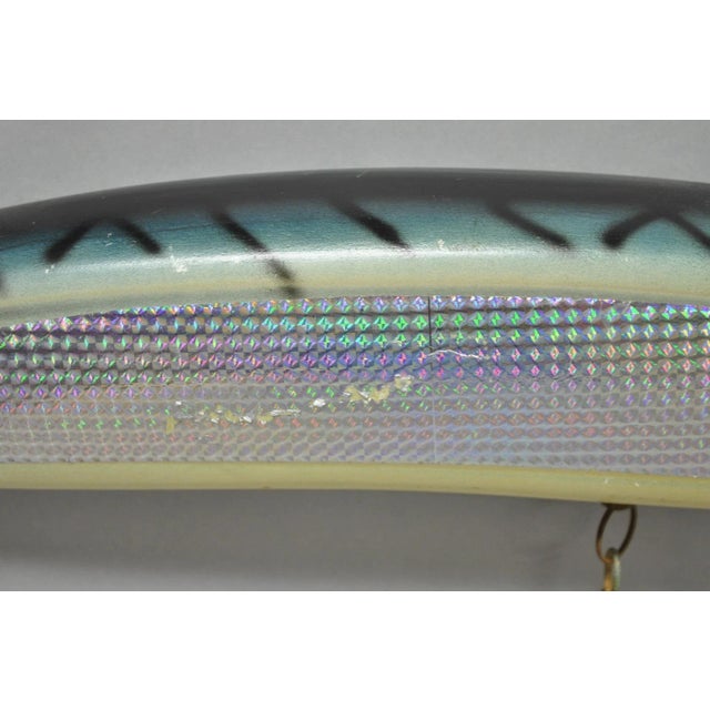 Vintage Wooden Giant Rapala 28” Fishing Lure Hanging Display W / Rainbow Decal For Sale - Image 11 of 18