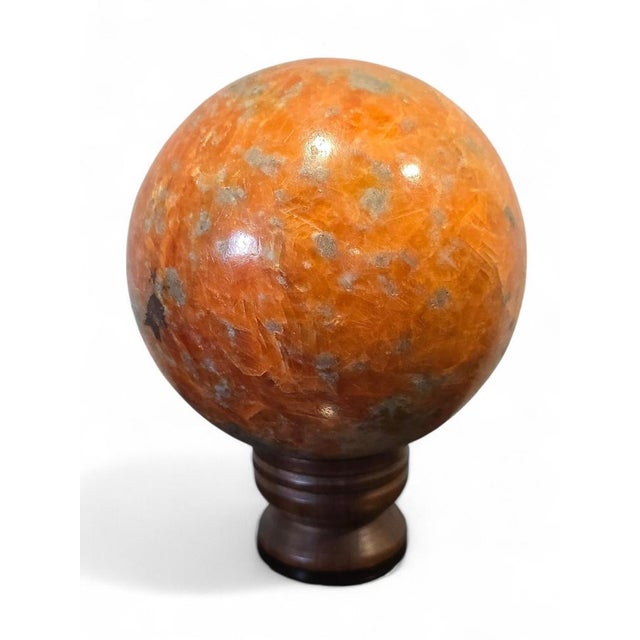 Gold Large Natural Quartz Crystal Sphere, 1970s For Sale - Image 8 of 10