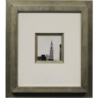 "The Chrysler Bldg" B&w Photo in Custom Silver Gilt Shadow Box Frame For Sale