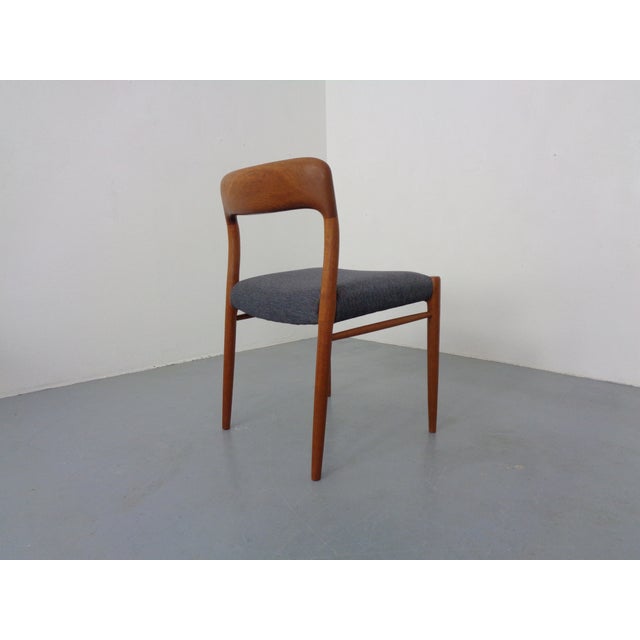 Wood Danish Model 75 Chair in Oak by Niels Otto Møller for J.L. Møllers, 1960s For Sale - Image 7 of 17
