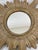 Vintage Mid Century 16.5" Creamy Giltwood Sunburst Wall Mirror For Sale - Image 9 of 18