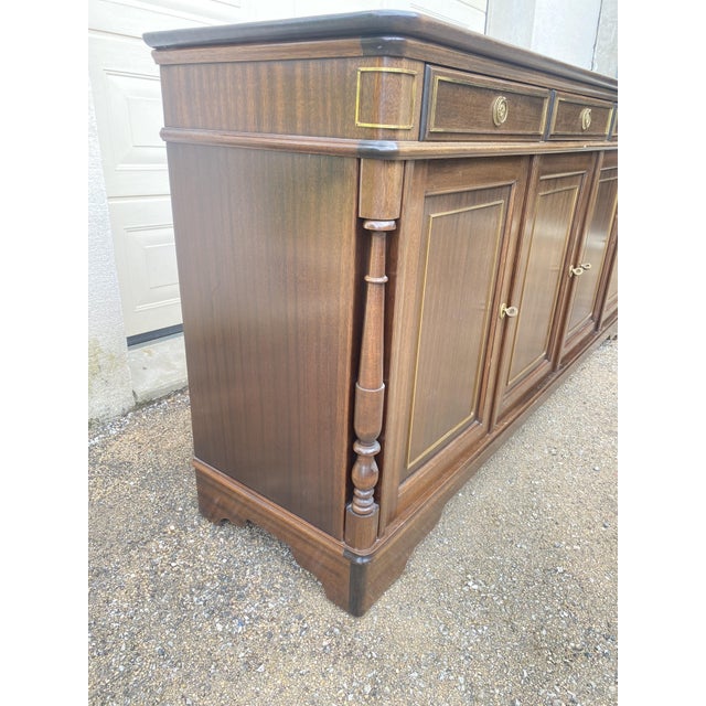 Louis Philippe Style Mahogany Sideboard, 1970s For Sale - Image 3 of 11
