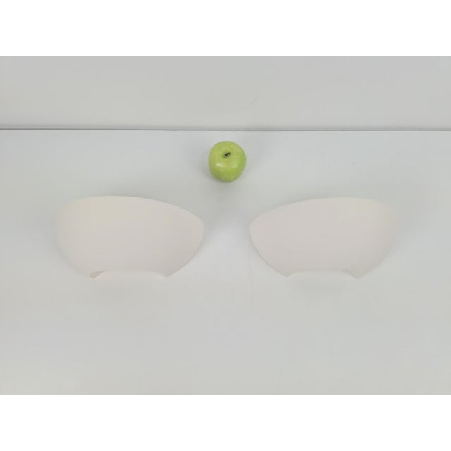 Semi-Circular Plaster Wall Lamps from Atelier Sedap 1990, Set of 2 For Sale - Image 6 of 11