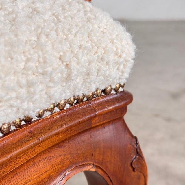 Venetian Armchairs with Bouclé Upholstery from Dedar Milano, 1890s, Set of 2 For Sale - Image 12 of 18