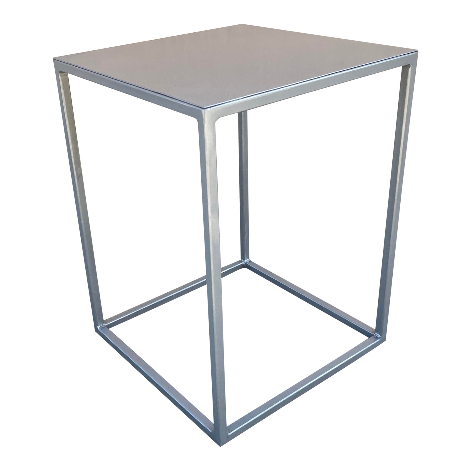 Rehab Custom Square Silver Side Table Chairish