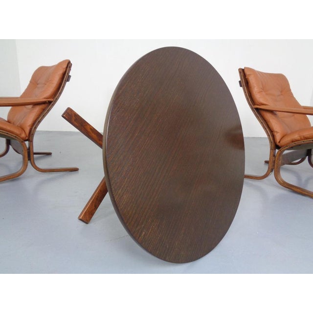 Mid-Century Siesta Table & Leather Chairs by Ingmar Relling for Westnofa, 1960s, Set of 4 For Sale - Image 15 of 18