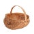 Brown Hand Woven Buttock Basket, 1900's For Sale - Image 8 of 10