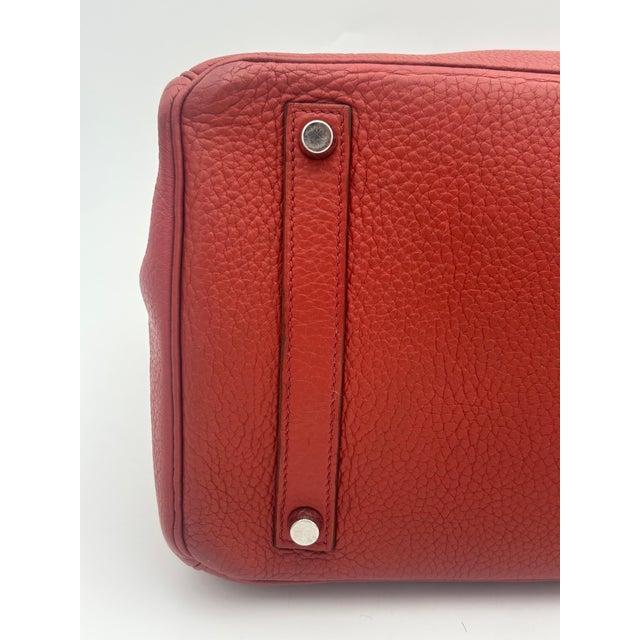 Hermès Red Birkin Bag 35 Togo Leather 2009 For Sale - Image 10 of 12