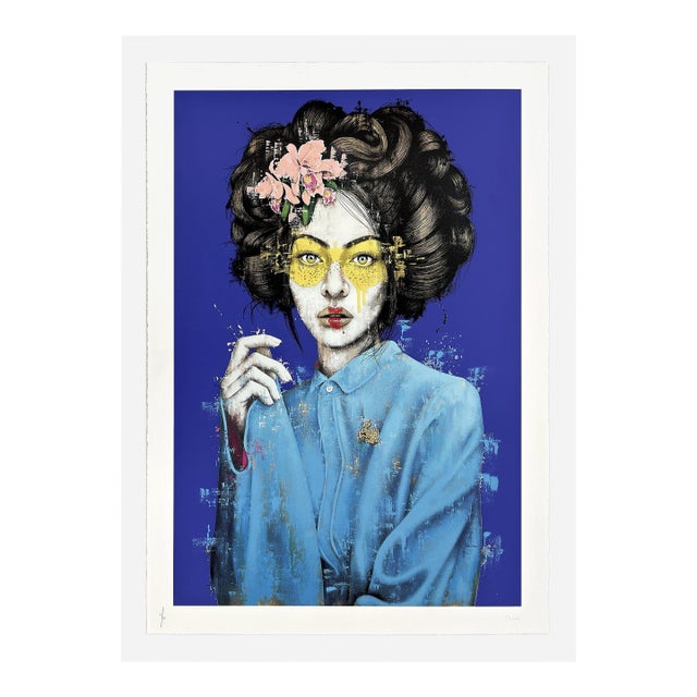 Fin Dac, Mossiae (Gold Leaf), Unique Hand Finished Screen Print, 2022 For Sale