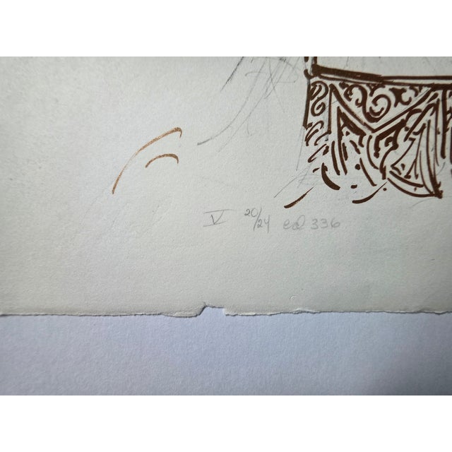 1970s Edna Hibel "Rene" - V 20/24 Ed 336 - Signed - Original Stone Lithograph on Rives Paper- 12.5x16.25 For Sale - Image 10 of 12