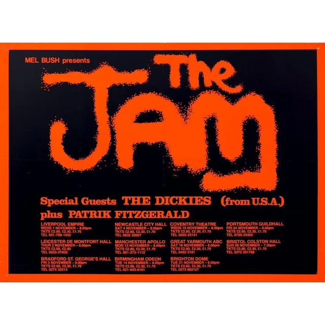 The Jam Original Vintage UK Tour Poster, 1978 For Sale - Image 4 of 4