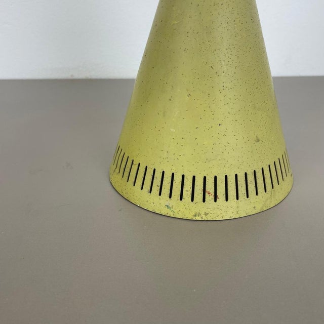 Goldenrod Mid-Century Diabolo Brass and Metal Tube Hanging Light in the style of Stilnovo, Italy, 1950s For Sale - Image 8 of 18