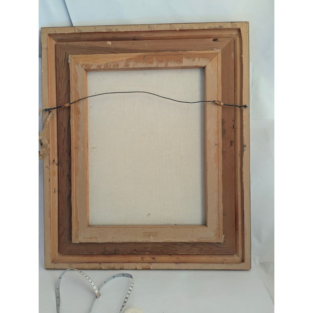 Red Canvas Oil Painting Rendition of "Red Boy" by Artist Gene Register in Gold and Black Velvet Frame For Sale - Image 8 of 8