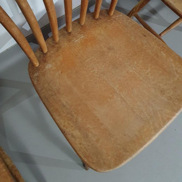 Scandinavian Birch Chairs from Åkerblom, Sweden, Set of 4 For Sale - Image 4 of 18