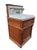 Antique French Washstand in Pitch Pine and White Marble with Zinc Water Tank, 1900s For Sale - Image 4 of 17