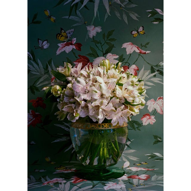 "Vintage Lilies Round Antique Bowl" is an inspiration from loving a combination of my discovery of vintage wallpapers and...
