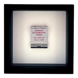 Detroit Automotive Parts Framed Vintage Matchbook