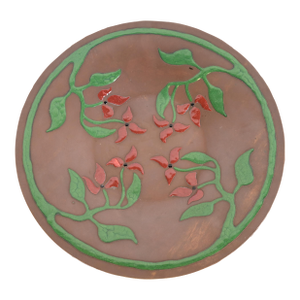 Art Crafts Shop Antique Hammered Copper and Enamel Plate, Circa 1905
