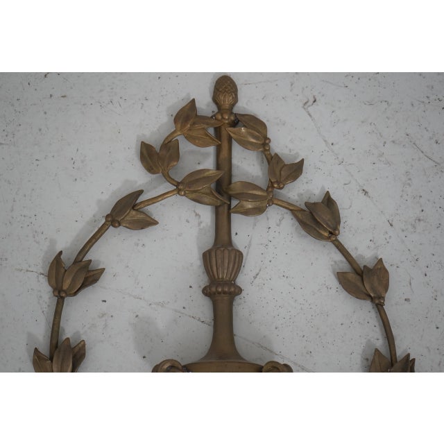 Pair Bronze Rams Head Regency Style Candelabras For Sale - Image 4 of 11